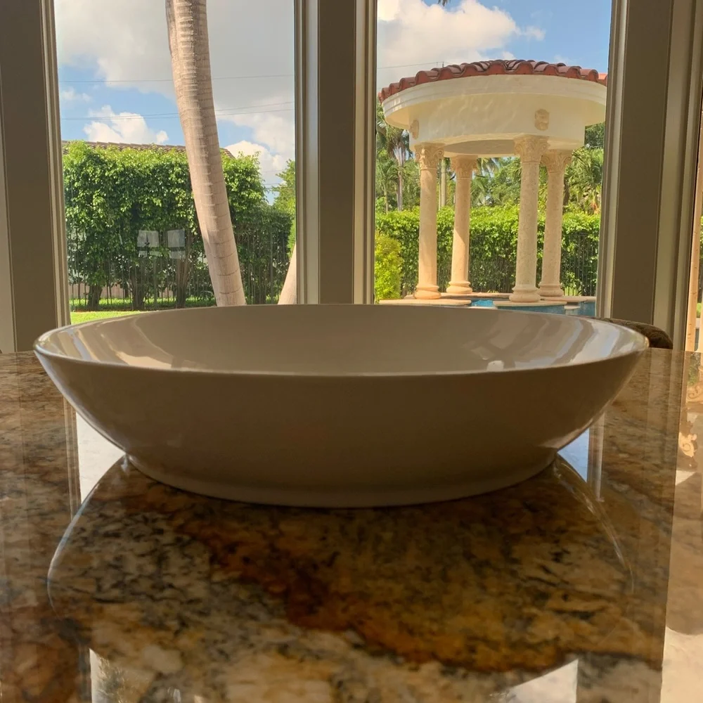 SUR LA TABLE ITALIAN PORCELAIN WHITE 16 INCH SERVING BOWL